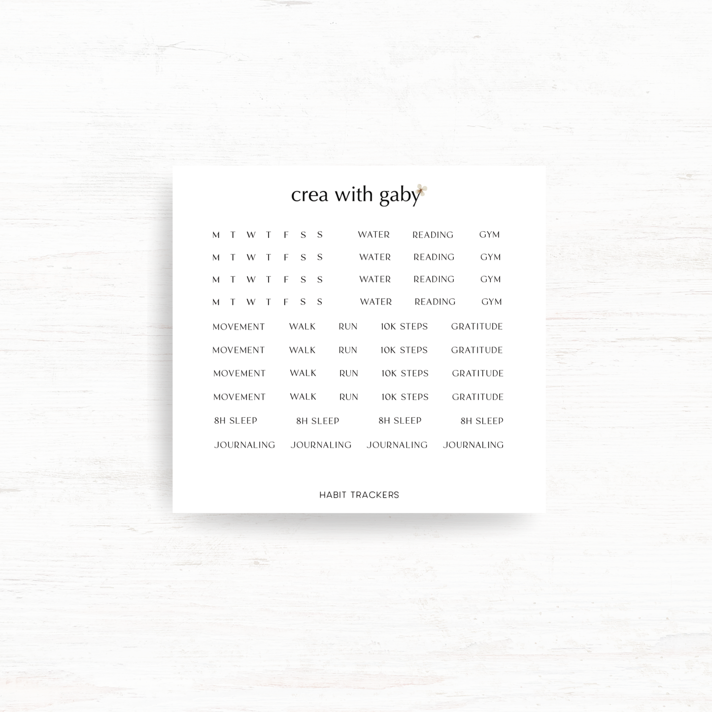 Habit tracker: Functional stickers