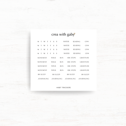 Habit tracker: Functional stickers