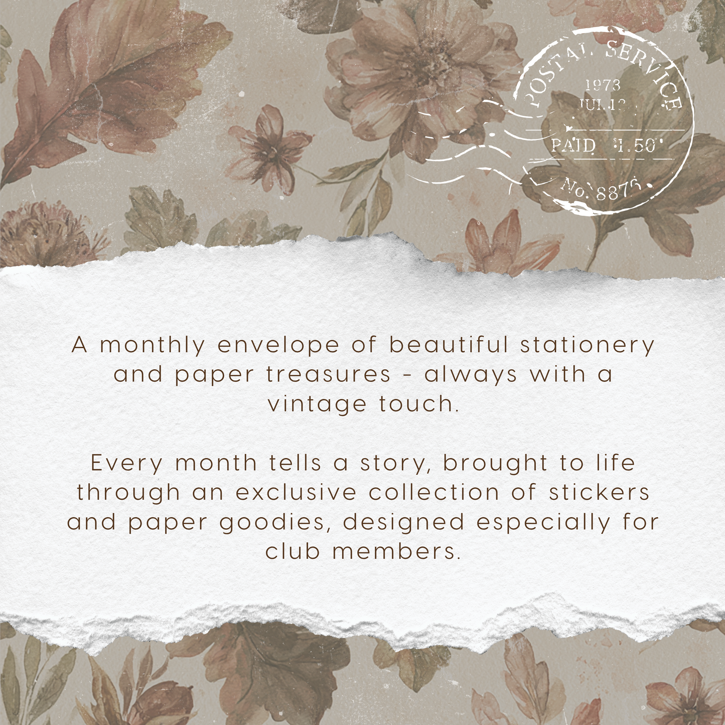 Vintage mail club (monthly subscription)