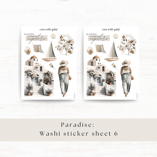 Deco stickers: Paradise (August 2025 sub kit)