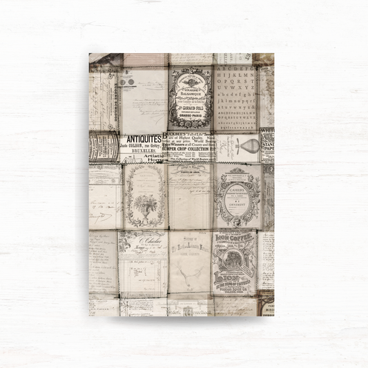 A5 deco dashboard & background paper: Afternoon tea (December 2025 sub kit)