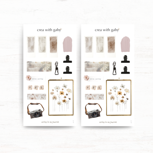 Deco stickers: Spring in my journal