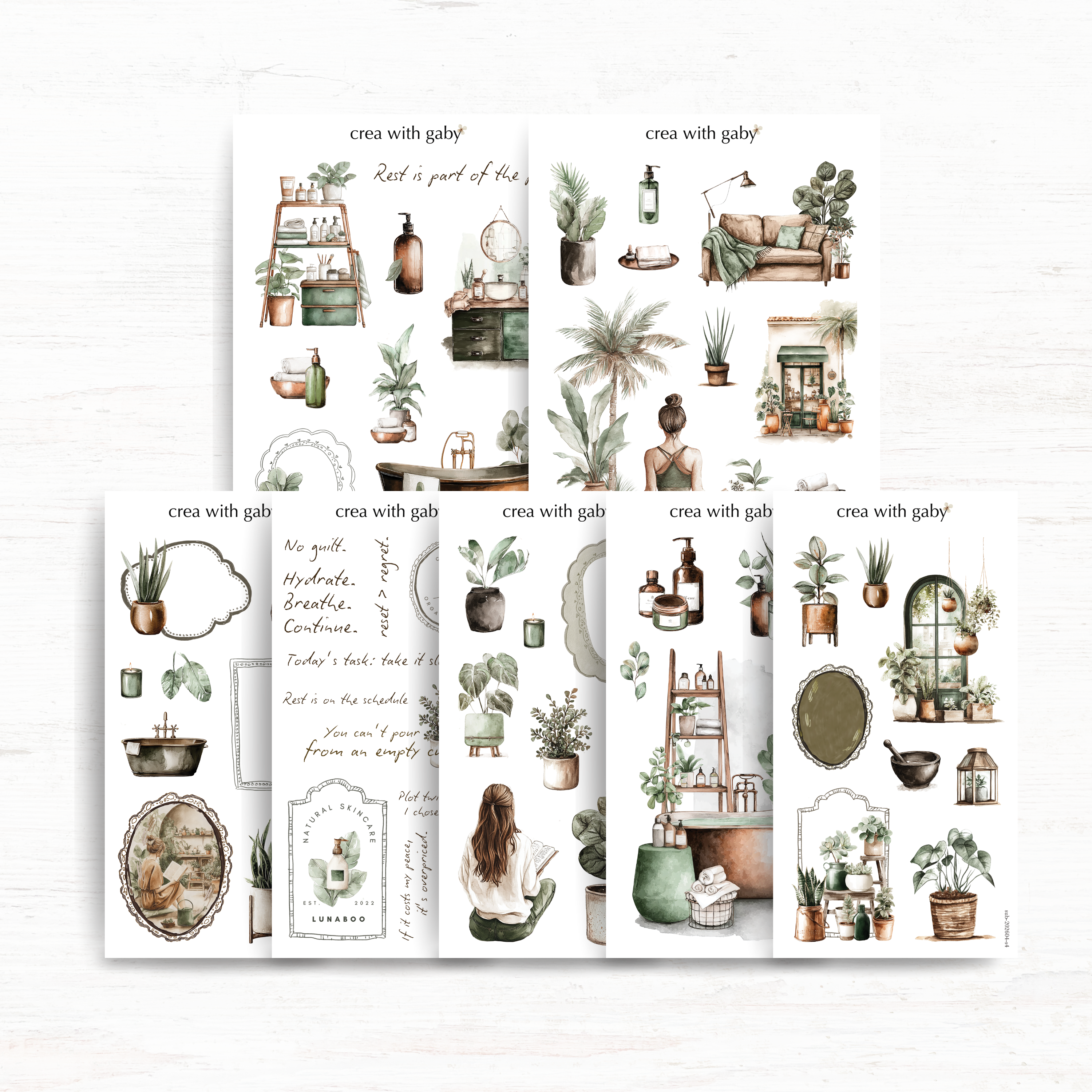 Deco sticker sheets bundle: But first, me (April 2026 sub kit ...