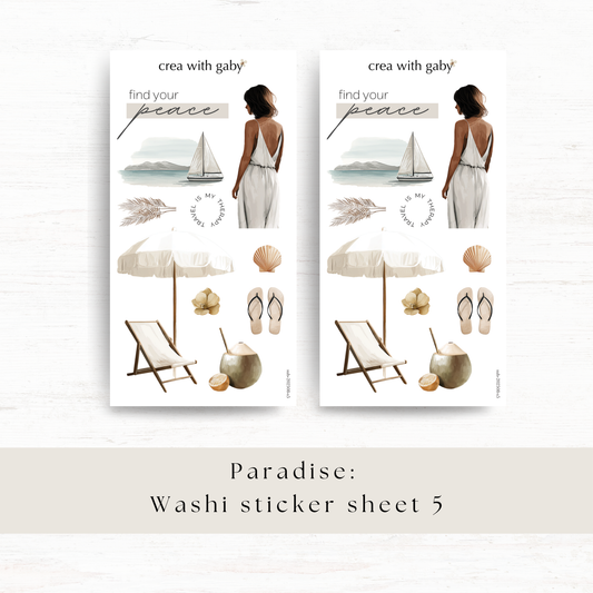 Deco stickers: Paradise (August 2025 sub kit)