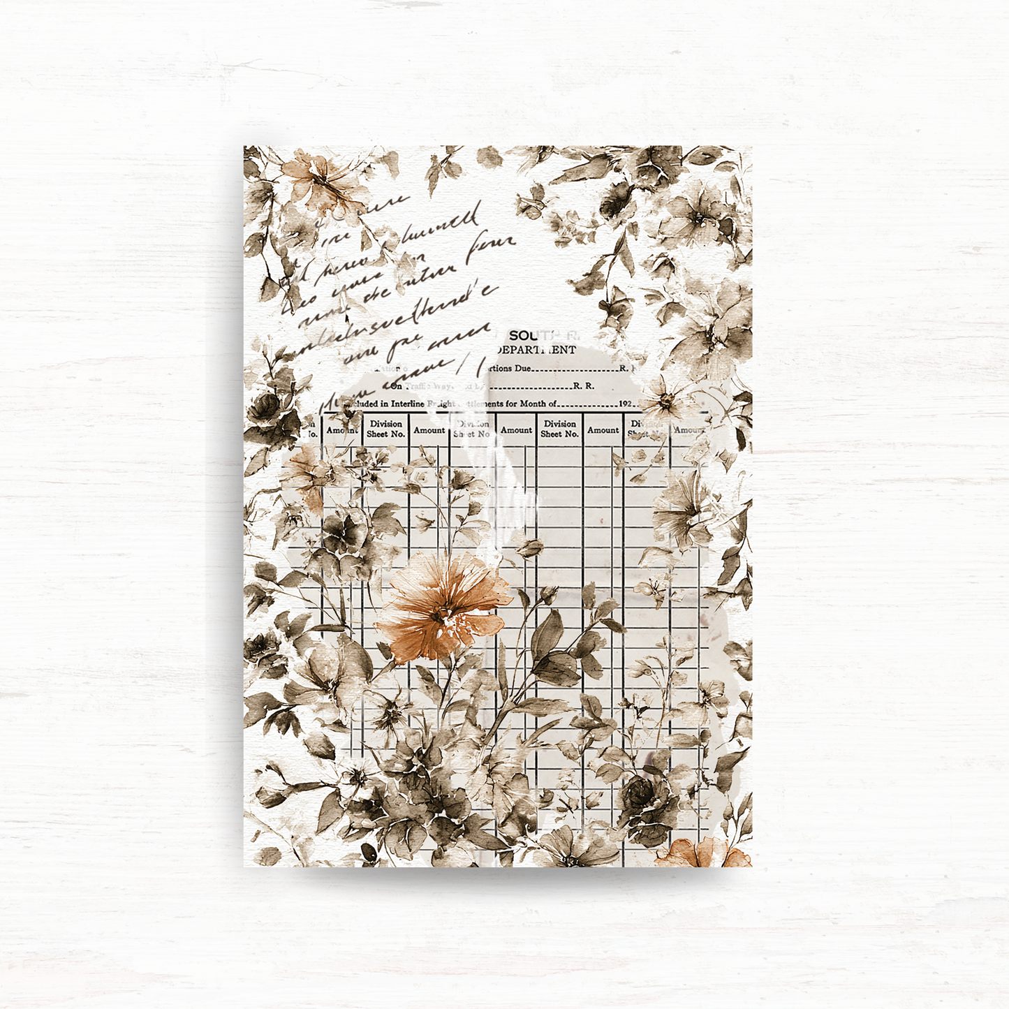 A5 deco dashboard & background paper: Nostalgia (February 2026 sub kit)