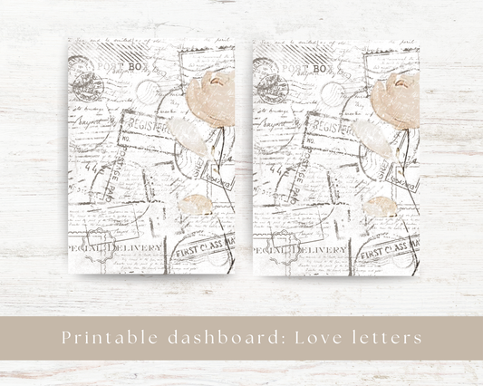 Printable dashboards: Love letters collection