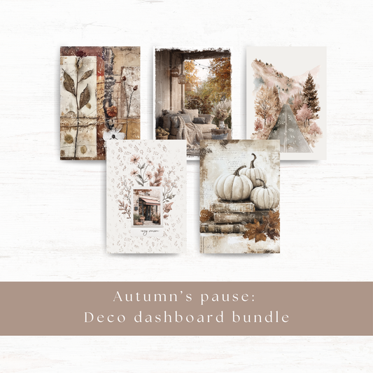 Deco dashboard bundle: Autumn's pause | 5 dashboards (Save 10%)