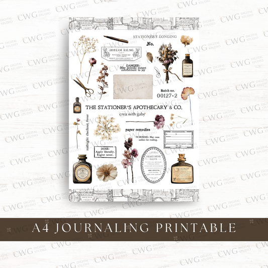 The Stationer's Apothecary: A4 printable