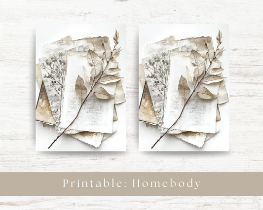 Printable dashboard: Homebody collection