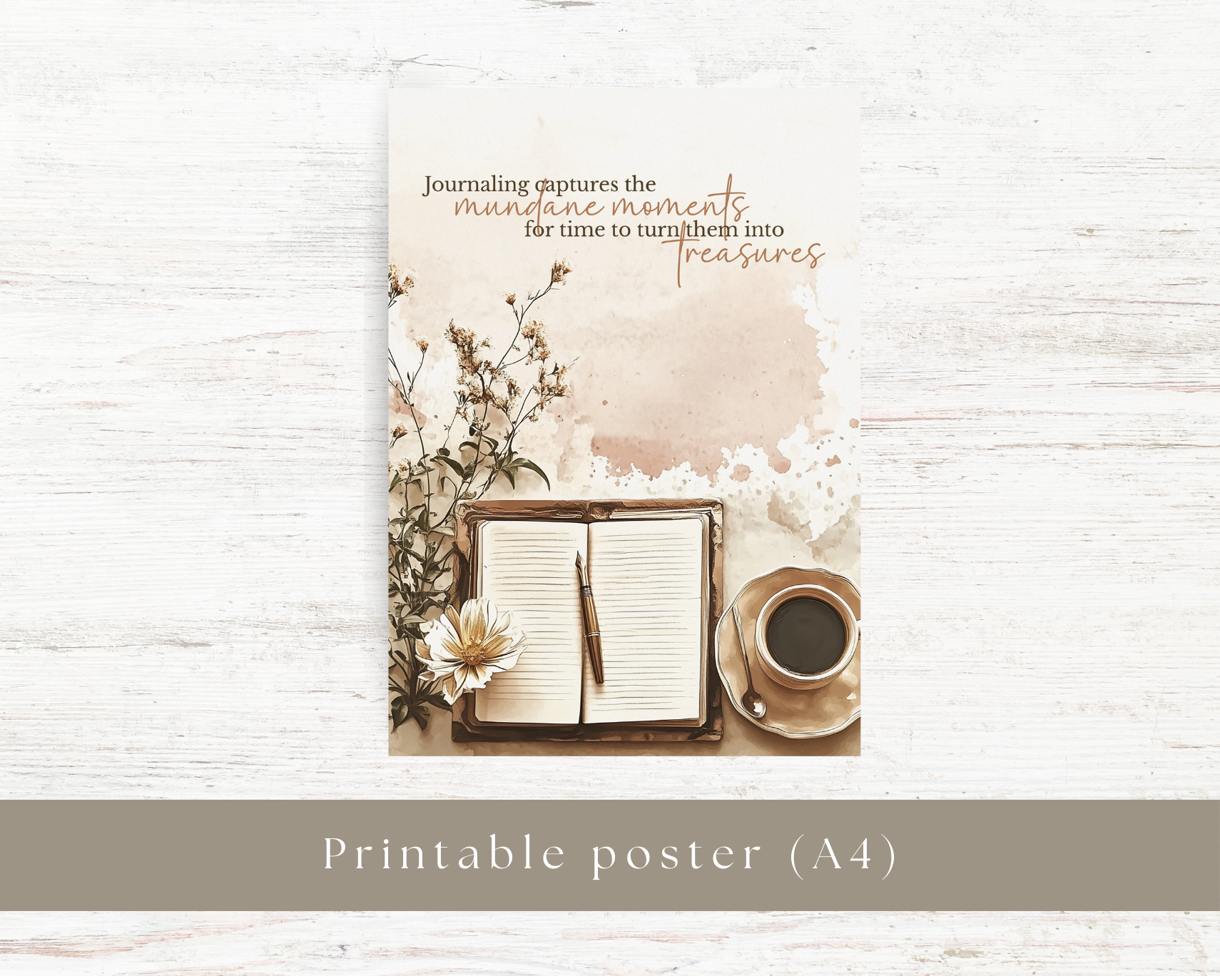 Journal Lettering Poster A4 Printable Poster: Journaling – creawithgaby