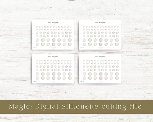 Silhouette cutting file: Magic collection sticker sheet (067)
