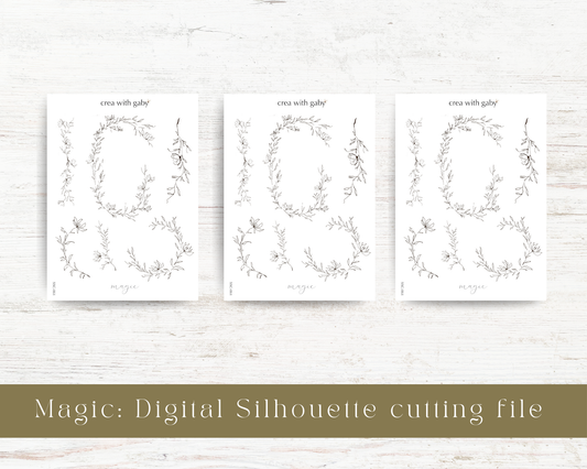 Silhouette cutting file: Magic collection sticker sheet (064)