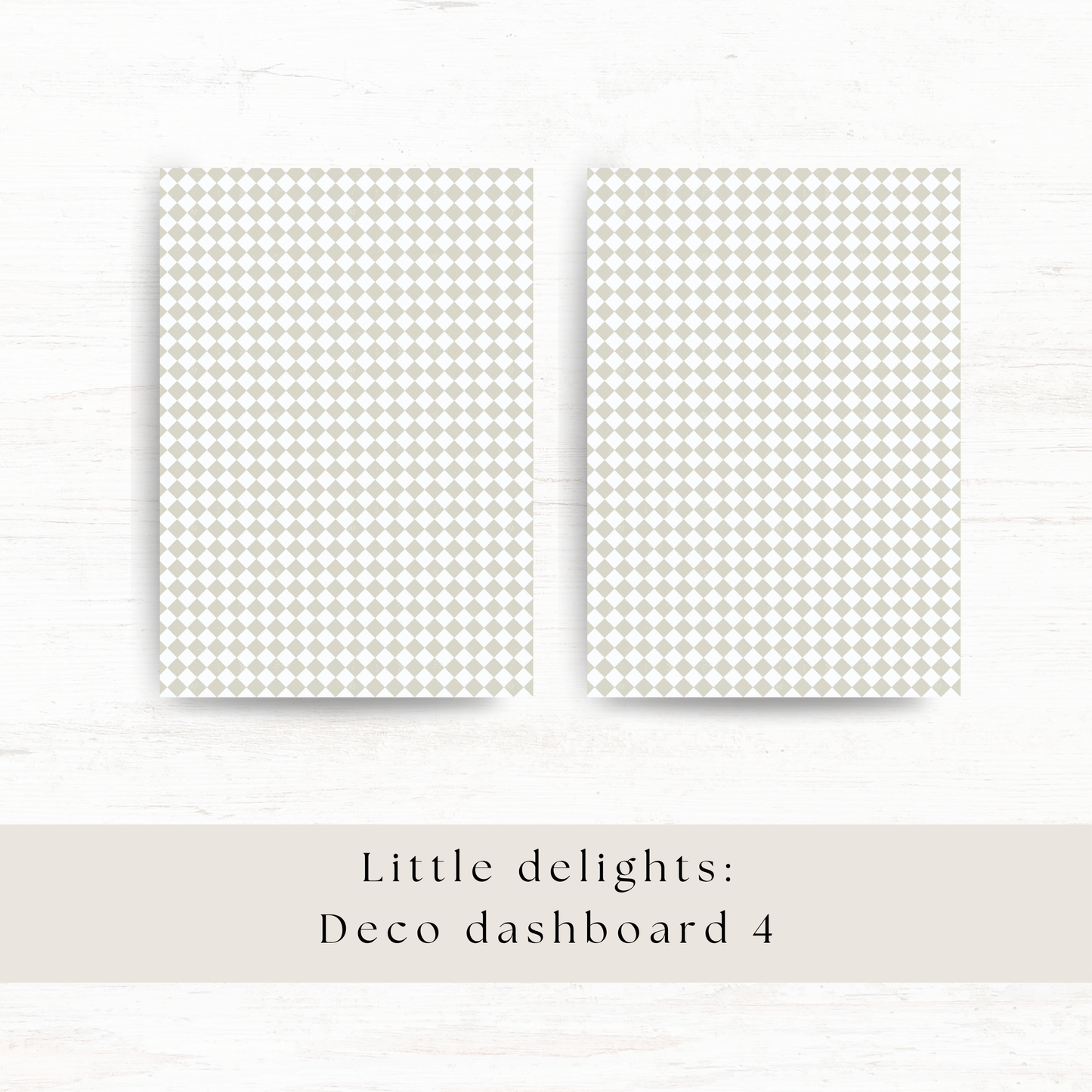 Chequered deco dashboard & background paper: Little delights