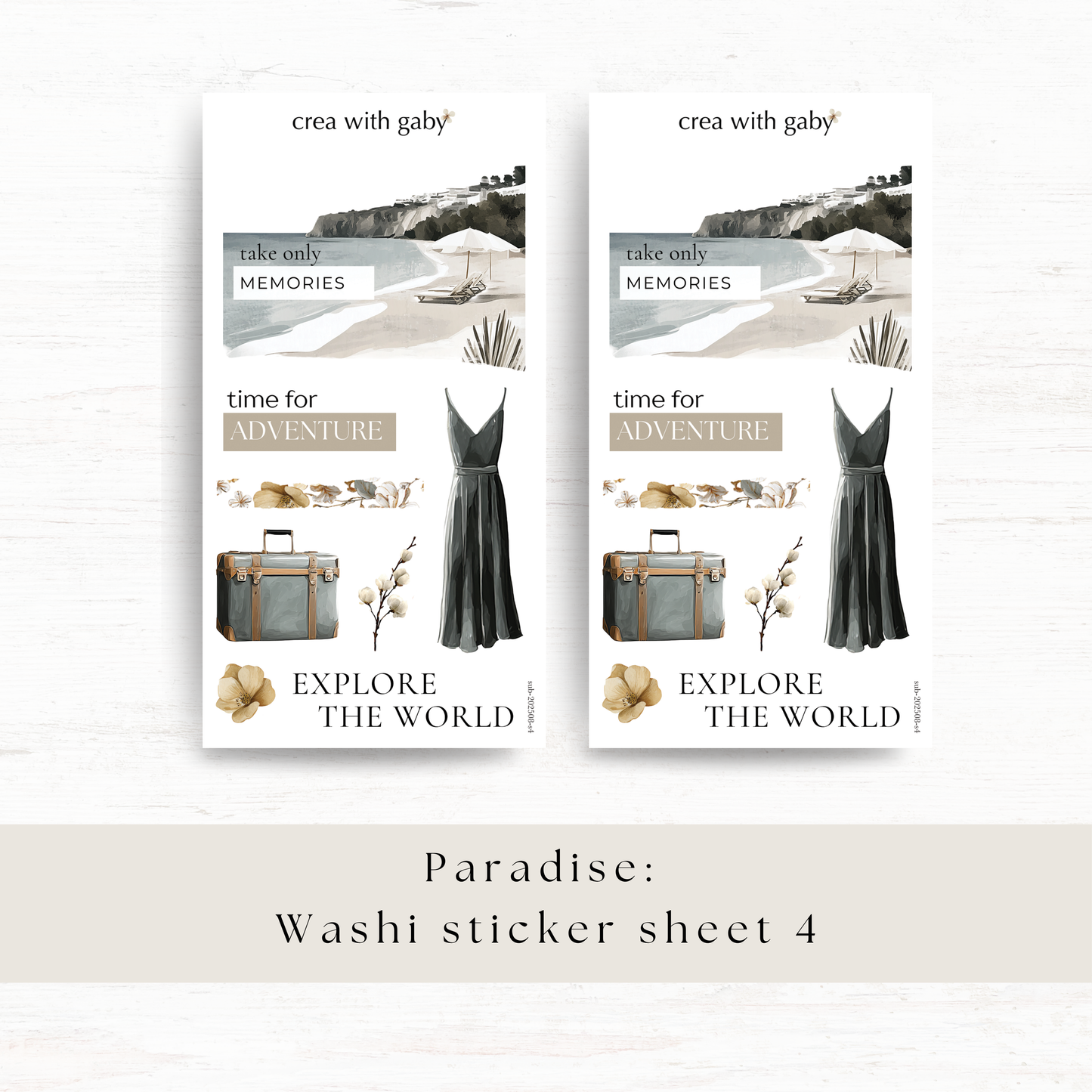 Deco stickers: Paradise (August 2025 sub kit)