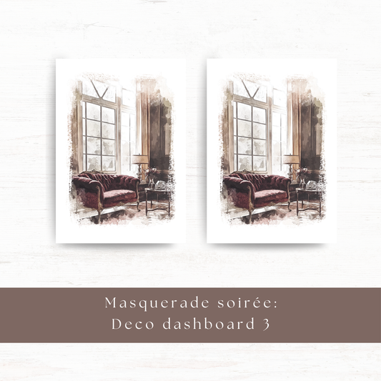 A5 vellum deco dashboard: Masquerade soirée