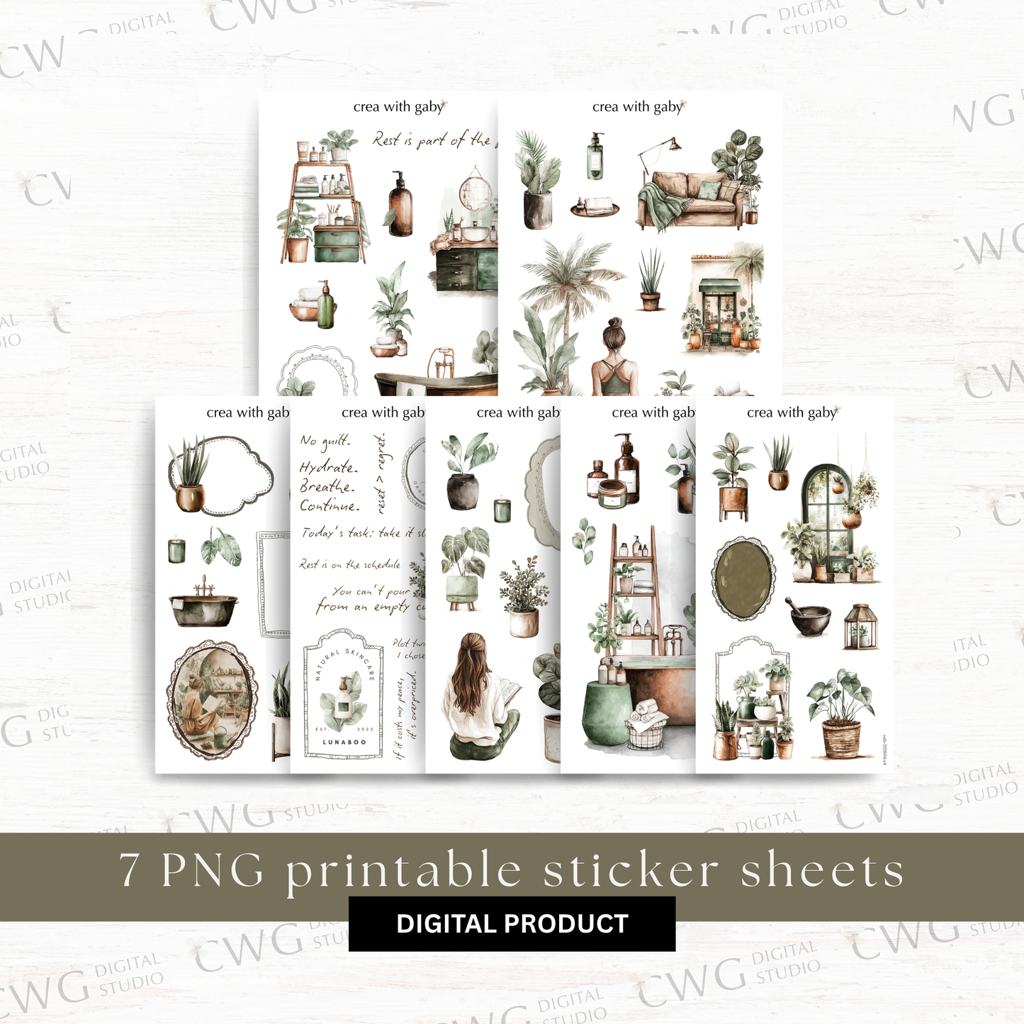 Digital journaling kit: But first, me (April 2026 sub kit)