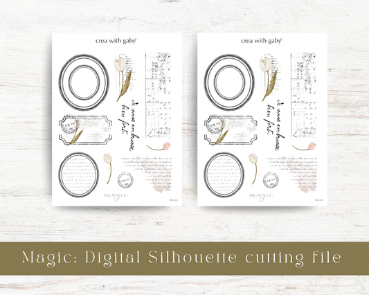 Silhouette cutting file: Magic collection sticker sheet (069)