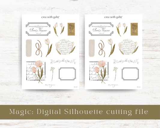 Silhouette cutting file: Magic collection sticker sheet (070)