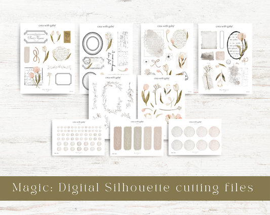 Silhouette cutting file: Magic collection bundle (9 digital sticker sheets)