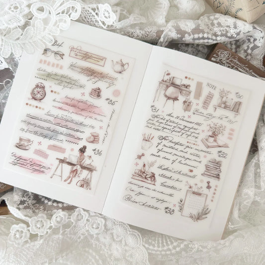 Daily note print on sticker