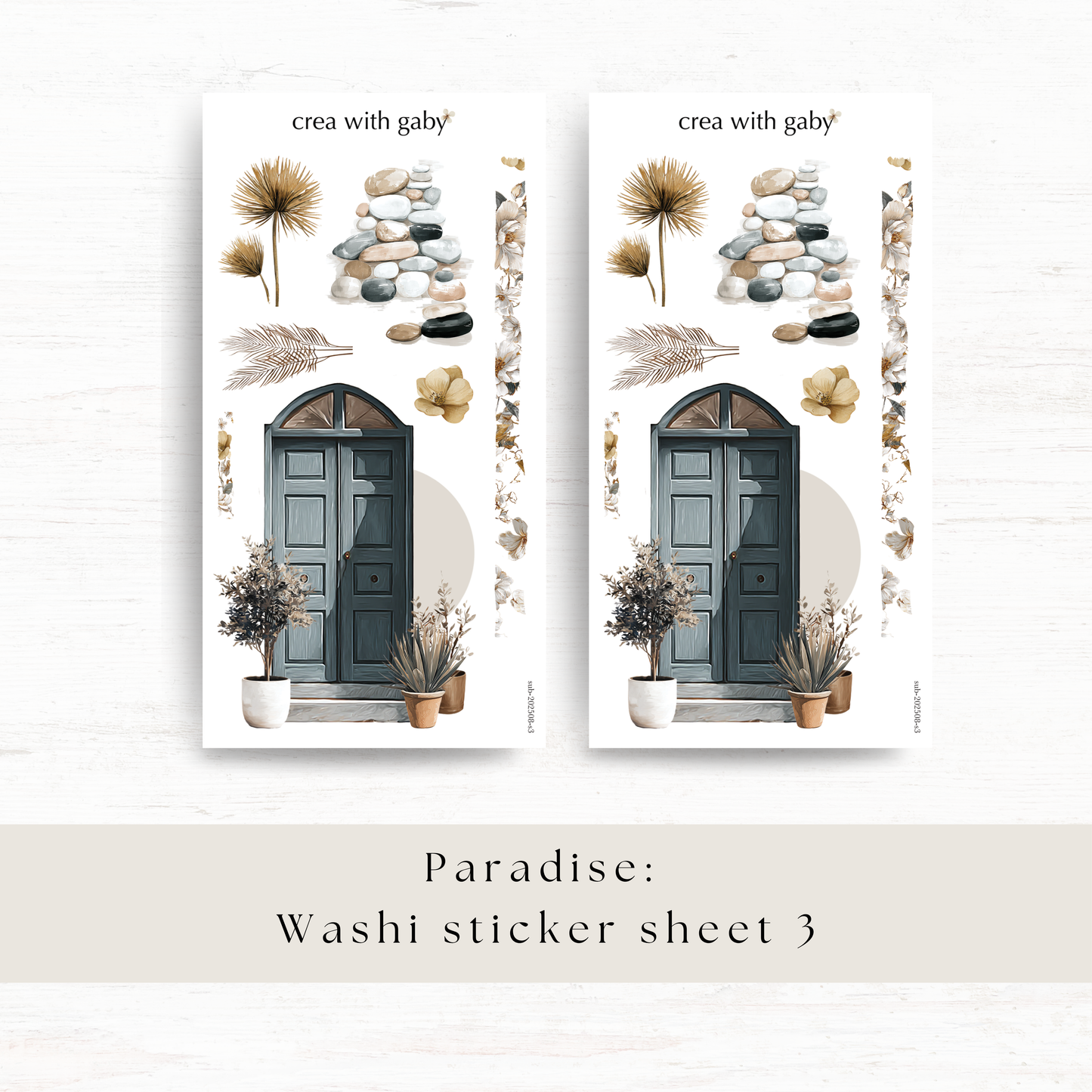 Deco stickers: Paradise (August 2025 sub kit)