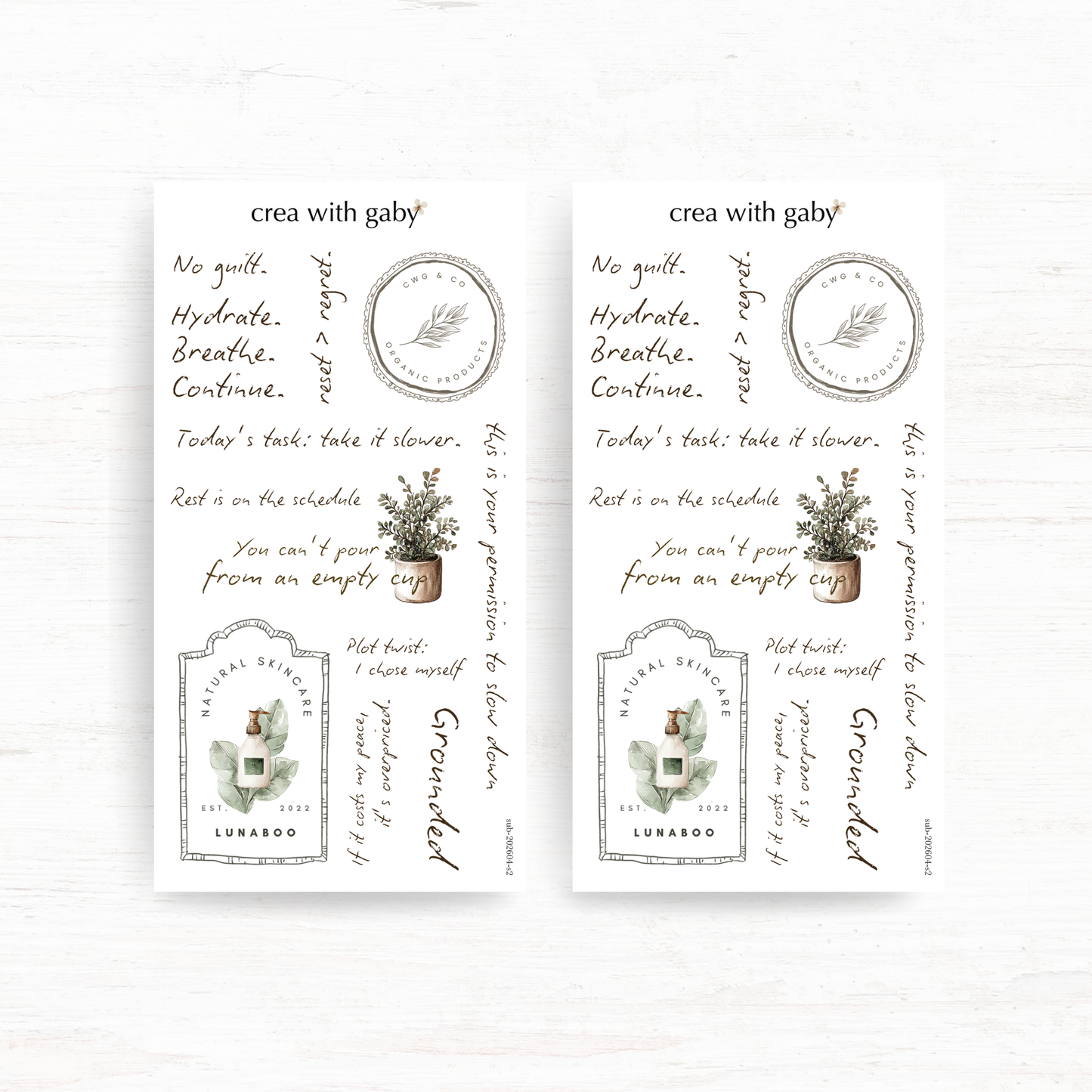 Deco stickers: But first, me (April 2026 sub kit)