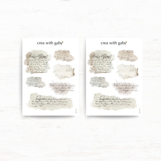 Torn paper stickers: Memories collection