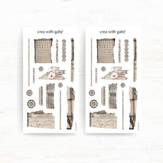 Deco stickers: Afternoon tea (December 2025 sub kit)