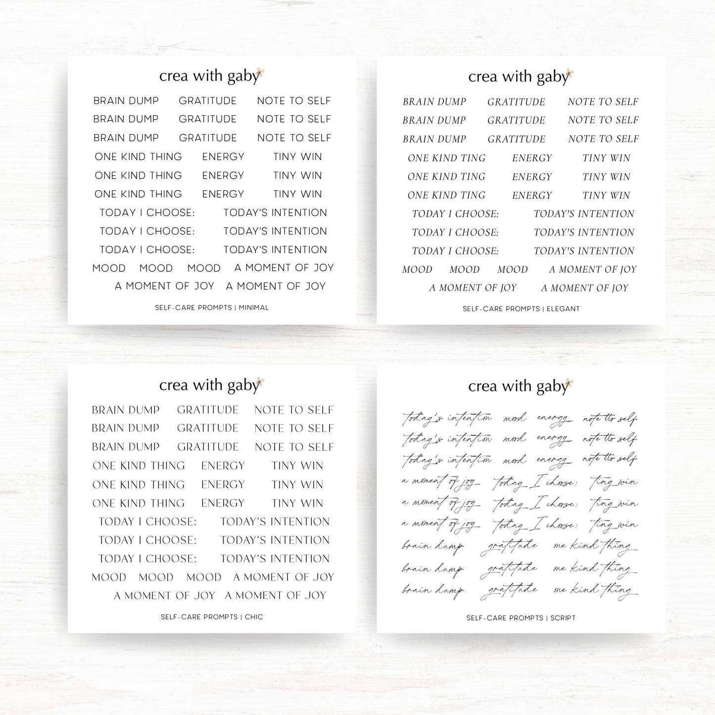 Self-care prompts: Functional stickers