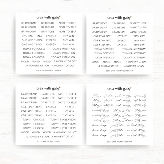 Self-care prompts: Functional stickers