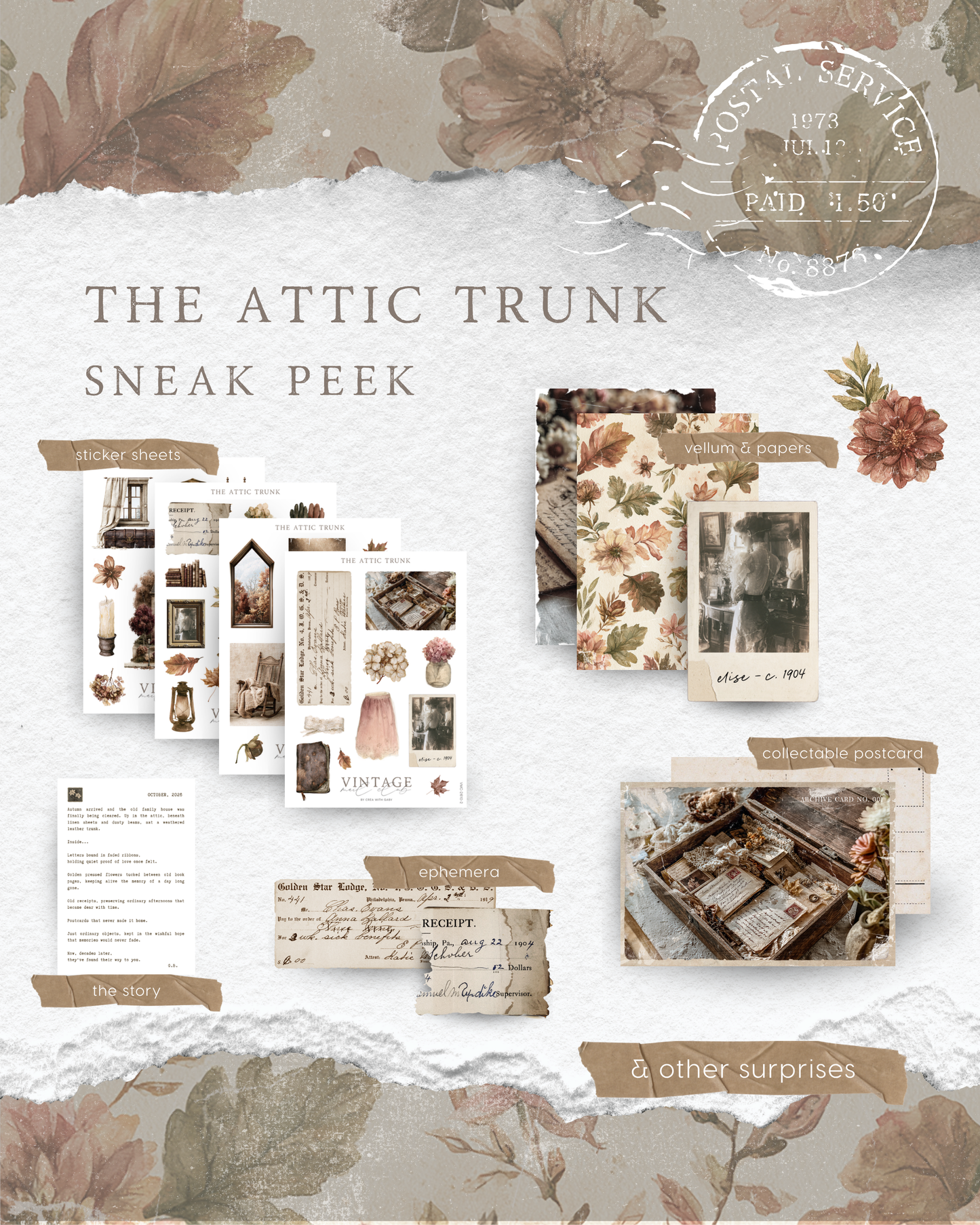 Vintage mail club (monthly subscription)