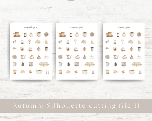Silhouette cutting file: Autumn collection sticker sheet (165)