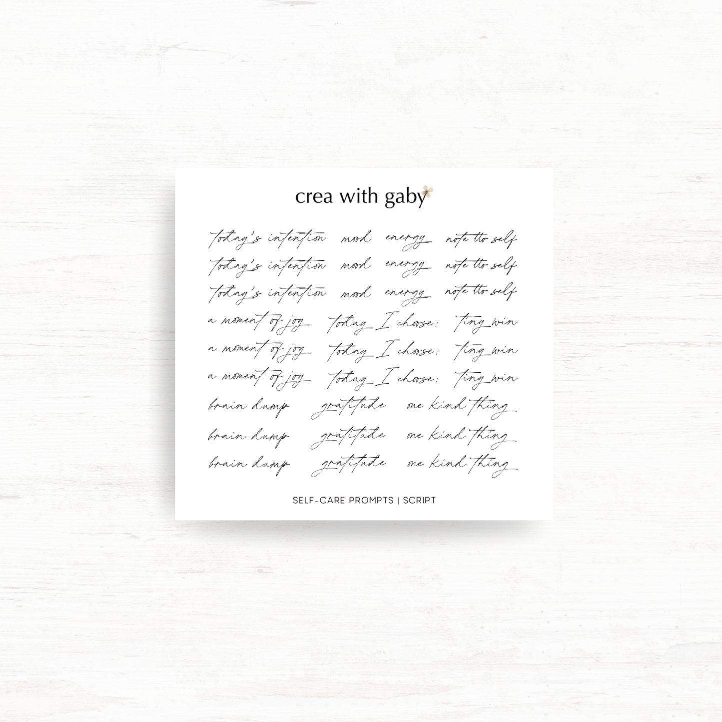 Self-care prompts: Functional stickers