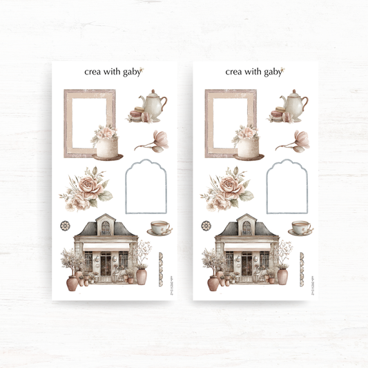 Deco stickers: Afternoon tea (December 2025 sub kit)