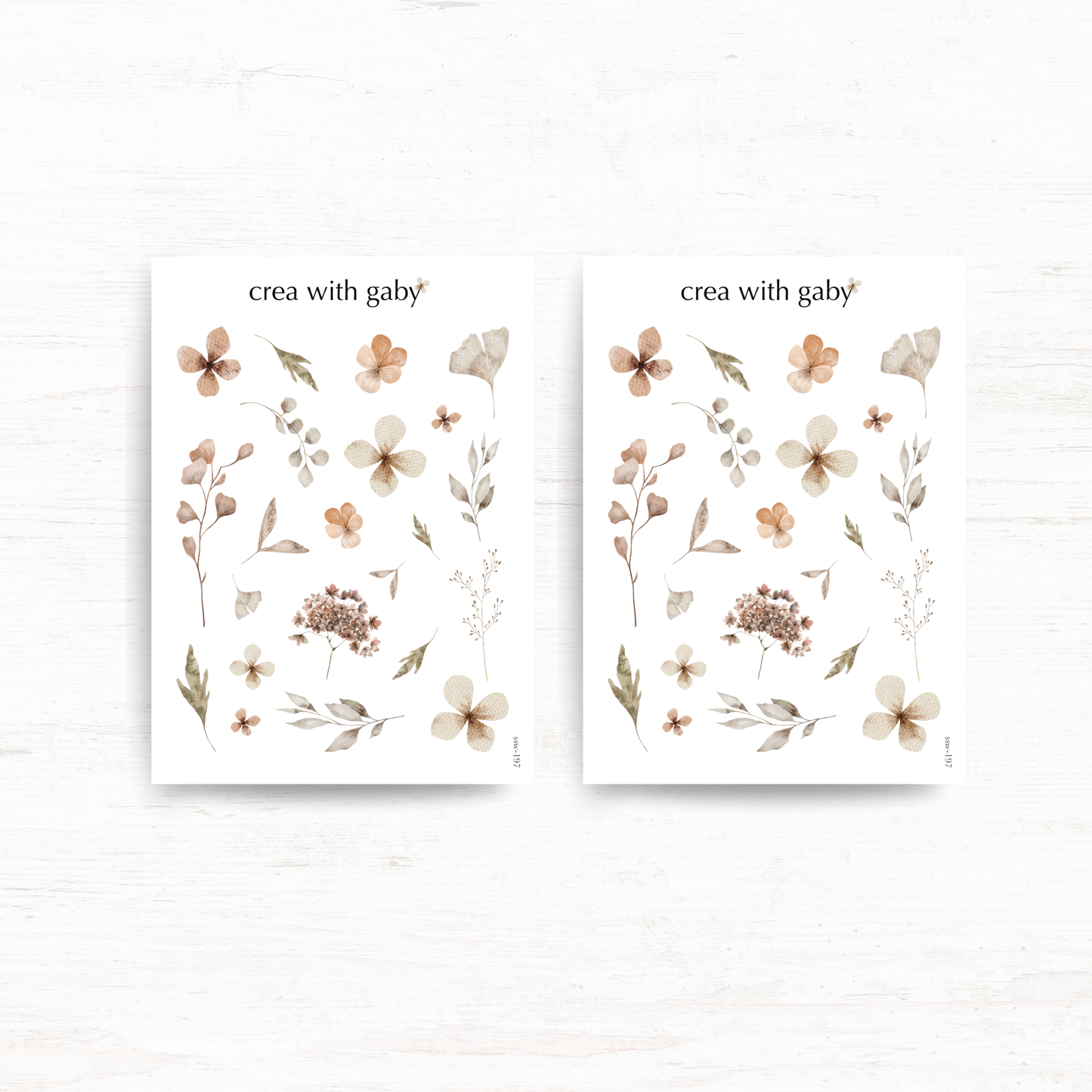 Mini floral stickers: Memories collection