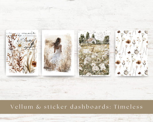 Vellum & sticker dashboards: Timeless collection