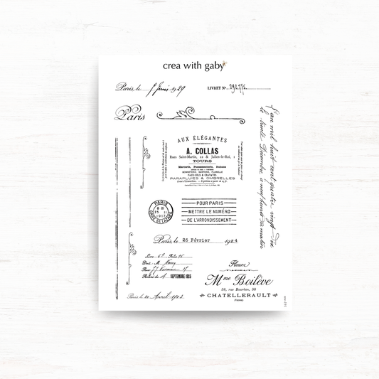 Vintage script stickers: Memories collection