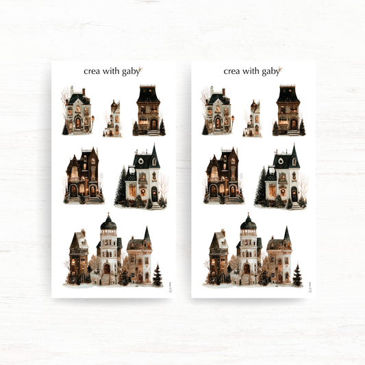 Christmas villa sticker sheet: Christmas wishes