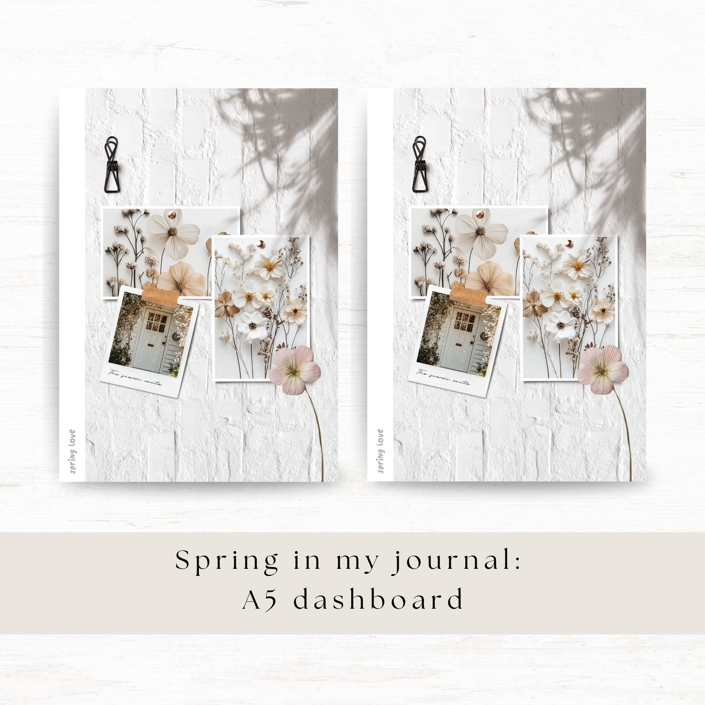 A5 deco dashboard: Spring in my journal