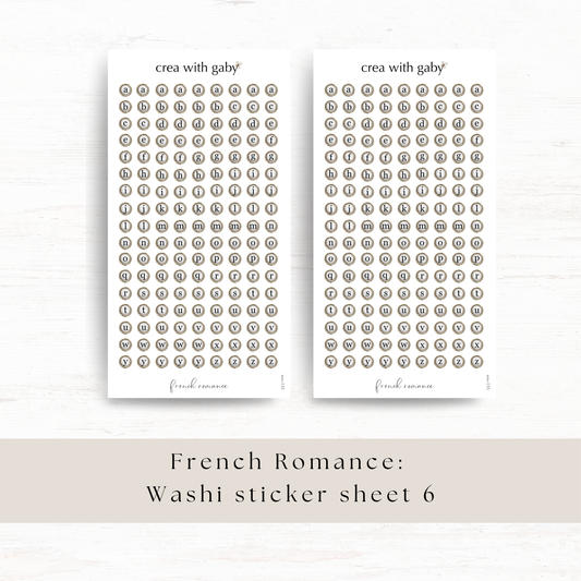 Vintage letter stickers: French romance