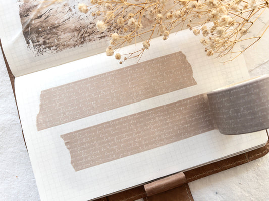 Script washi tape (30mm)
