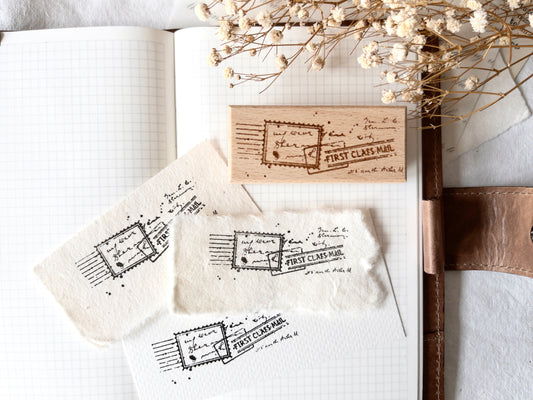 Rubber stamp: First class mail (Love letters collection)
