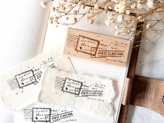 Rubber stamp: First class mail (Love letters collection)