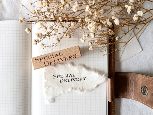 Rubber stamp: Special delivery (Love letters collection)