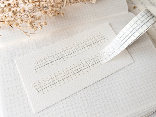 Antique minimal grid washi tape 15mm