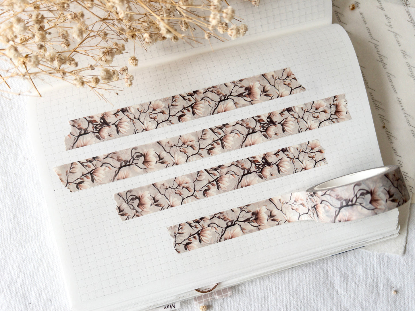 Spring washi tape: Magnolias (15mm)