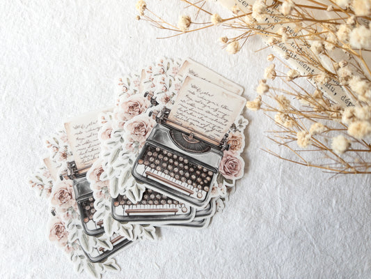 Deco sticker: Typewriter (Love letters collection)
