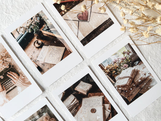 Faux polaroid pictures / journaling cards: Love letters collection