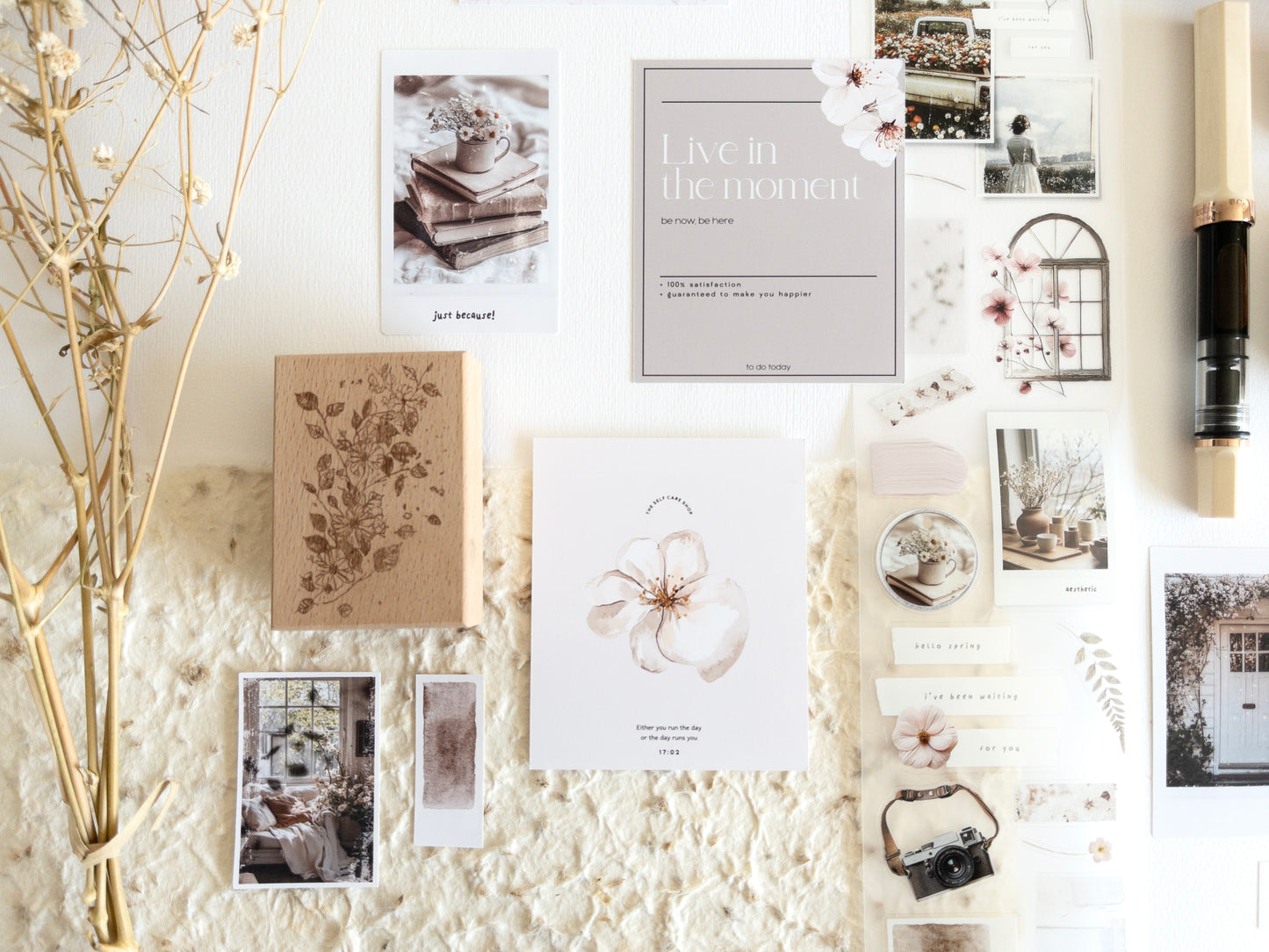 Journaling cards: Spring in my journal (set of 9)