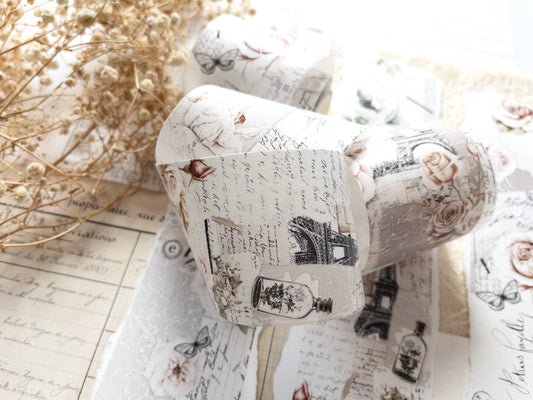 Washi tape with backing paper: French romance I